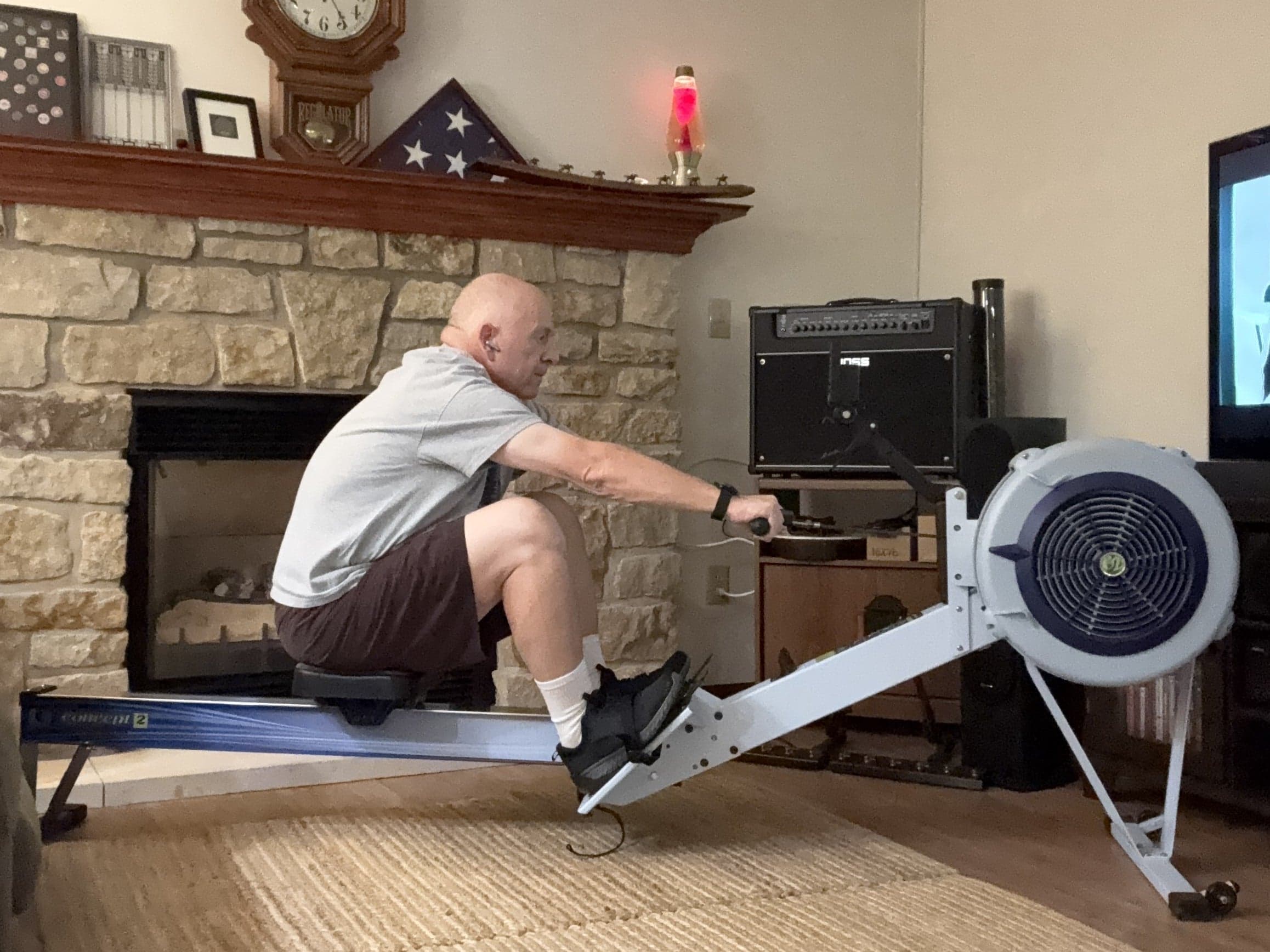 Man rowing for Holiday Challenge