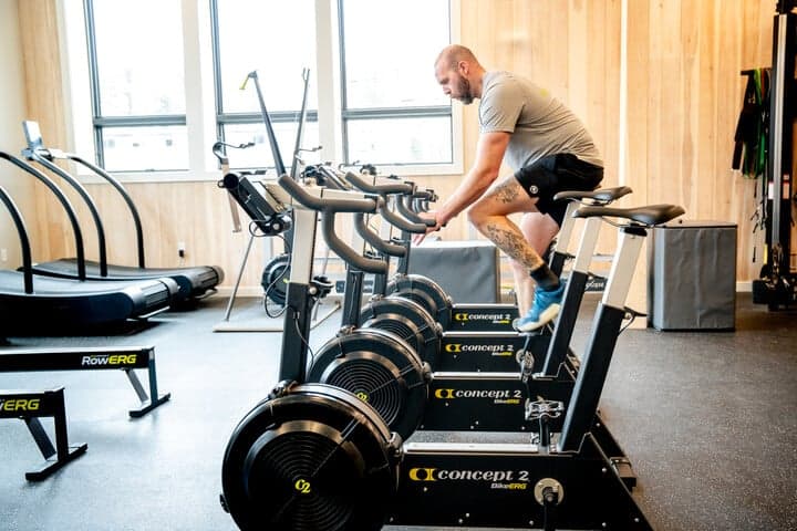 Man on Concept2 BikeErg