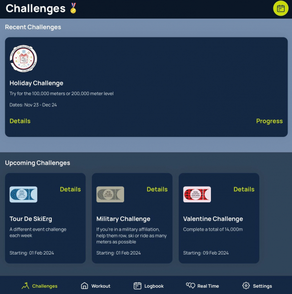 ergdata challenges screenshot