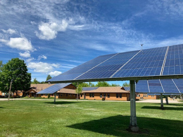 Solar panels at Concept2 Headquarters in Vermont